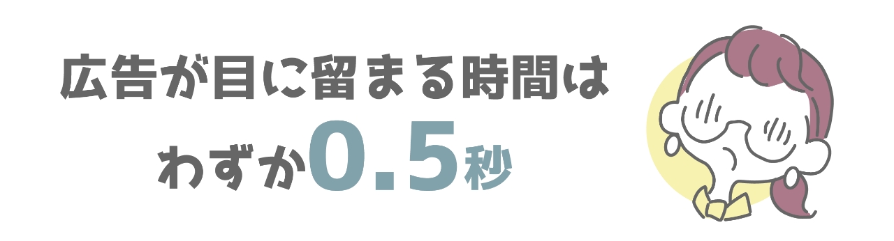 広告が目に留まる時間はわずか0.5秒