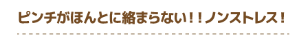 ピンチがほんとに絡まらない！！ノンストレス！